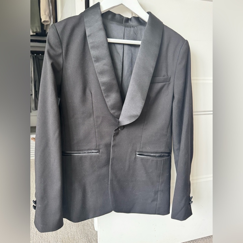 NWT Zara kids Black Shawl-Collar Tuxedo Blazer.